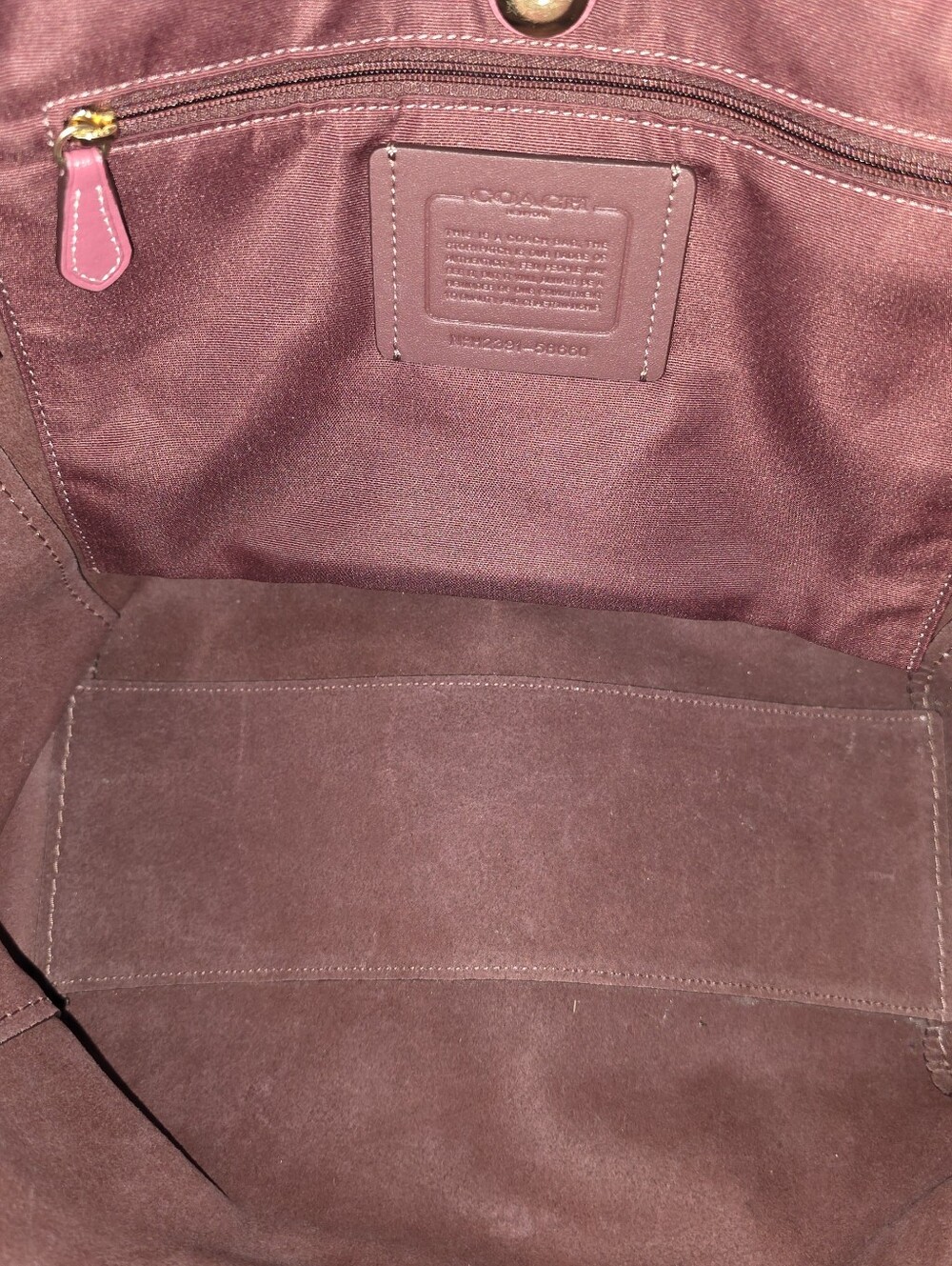 Coach Mauve/Rose Pink Derby Tote Bag - Like New - Picture 9 of 10